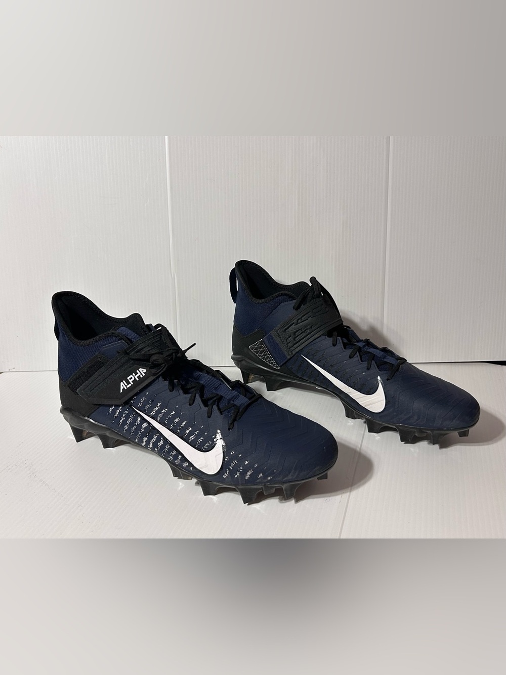 NIKE AQ3209-403 Alpha Menace Pro 2 MID navy/black football cleats men size 18